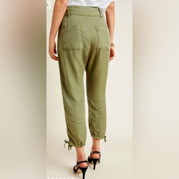 Anthropologie Green Cargo Harem Ankle Pants - Size 4 - Picture 2 of 9